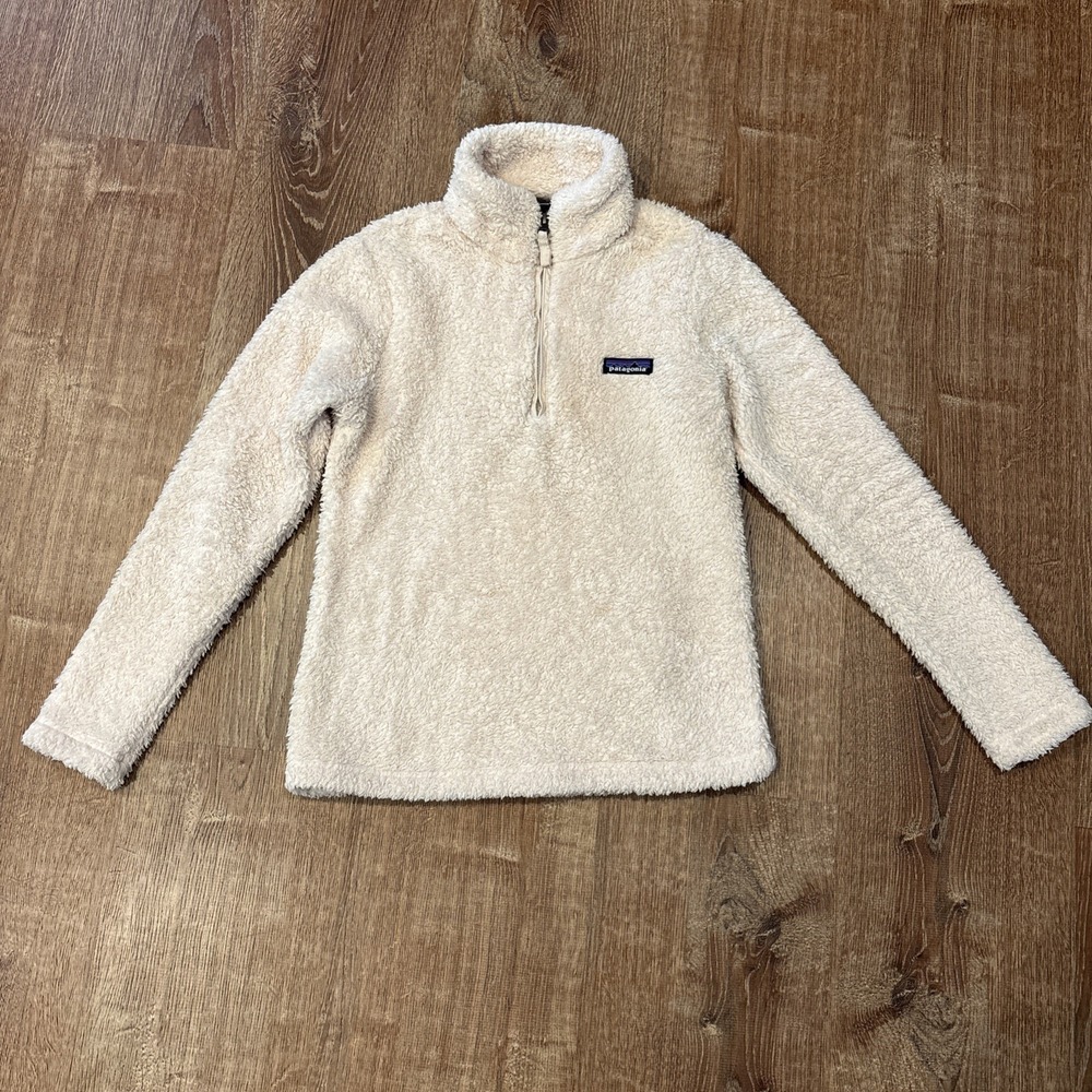 Patagonia Women's Los Gatos Fleece Pullover Cream Sherpa 1/4 Zip XS